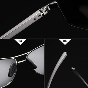 VEITHDIA Men Polarized Sunglasses Aluminum Magnesium Sun Glasses Driving Glasses Rectangle Shades For Men Oculos masculino Male