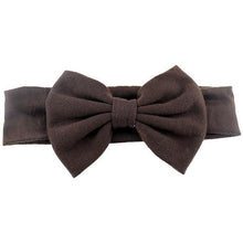 Load image into Gallery viewer, Cotton Elastic Newborn Baby Girls Solid Color Headband Bowknot Hair Band Children Infant Headband Bow for kids
