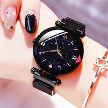 Load image into Gallery viewer, Women's Fashion Starry Sky Watches Magnet Buckle Mesh Belt Diamond Quartz Watch Women Dress Clock For Women and Girls

