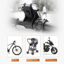 Load image into Gallery viewer, Black Bike Phone Holder Universal Motorcycle Bicycle Mobile Cell Phone Handlebar Stand
