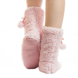 FRALOSHA Thick Plush Warm Indoor slippers  Women's Cotton-padded Shoes Non-slip Soft Bottom Home Shoes slippers