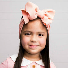 Load image into Gallery viewer, Adjustable Big Bow Headwrap  Top Knot Headbands Over Sized Bow Hair Turban for Newborn Girl
