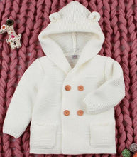 Load image into Gallery viewer, Knitting Cardigan Warm Long Sleeve Hooded Sweaters for Newborn Infant
