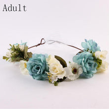 Load image into Gallery viewer, Modern Flower Headband Newborn  Matching Flower Crown for Mother Kids  Hair Band Accessories
