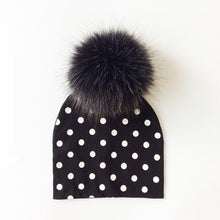 Load image into Gallery viewer, Luxury Modern Baby Hat Cotton Printing Hat With Pompon For Girls Autumn Winter Boys Caps Children Bonnet For Kids
