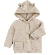 Load image into Gallery viewer, Knitting Cardigan Warm Long Sleeve Hooded Sweaters for Newborn Infant
