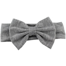 Load image into Gallery viewer, Cotton Elastic Newborn Baby Girls Solid Color Headband Bowknot Hair Band Children Infant Headband Bow for kids
