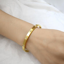 Load image into Gallery viewer, Rose Gold Women's Bracelets Crystal Bangles for Women Bohemian Stainless Steel Fashion Jewelry Love Valentines Day Gift
