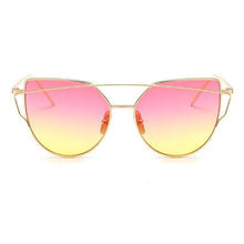 Load image into Gallery viewer, Luxury Vintage Modern Cat Eye Metal High Quality Frame  With Miror Sunglasses For  Women and Lady sunglasses With UV400 Protection
