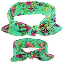 Load image into Gallery viewer, Mother &amp; Baby Headbands Print Floral Elastic Hair Bands Parent-Child Hair Accessories Bow For Baby Girls Bow in Modern Design
