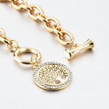 Load image into Gallery viewer, Modern New Fashion Elegant Chain Medalon Bracelet Amazing Luxury Classic Bracelet Women's Gold Bracelets Vintage Tree Of Life
