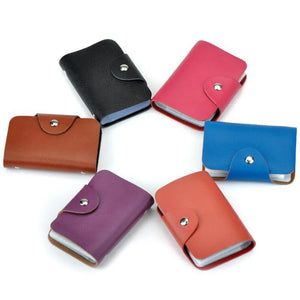 New Arrival Genuine Leather Business Card Case Women's ID Bag Female Credit Card Holder 26 Bank Cards Slots For Men