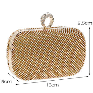 SEKUSA Evening Clutch Bags Diamond-Studded Evening Bag With Chain Shoulder Bag Women's Handbags Wallets Evening Bag For Wedding