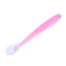 Load image into Gallery viewer, Baby Spoons Feeding Dishes Tableware For Children Flatware Cutlery Spoon Silicone Tools-for-patchwork Lot Soup Ladle
