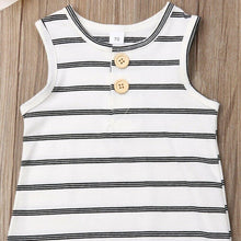 Load image into Gallery viewer, Summer Clothing Newborn Infant Baby Boy/Girl Striped Romper Sleeveless Outfit Jumpsuit Pajamas
