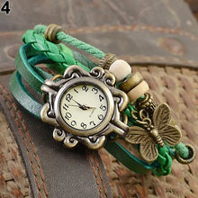 Load image into Gallery viewer, Women&#39;s Casual Vintage Multilayer Butterfly Faux Leather Bracelet Wrist Watch Ladies Female Clock Montre Femme Relogios 2017 Hot
