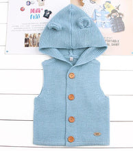 Load image into Gallery viewer, Winter Fashionable Sweaters For Baby Cardigans Autumn Hooded Newborn Knitted Jackets Cartoon Bear Children Long Sleeve Clothing
