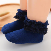 Load image into Gallery viewer, New Baby Socks Cute Lace Flower Bows Newborn Baby Girl Socks Cotton Princess Girls Socks
