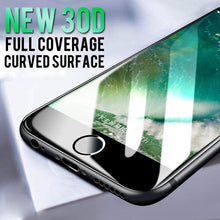 Load image into Gallery viewer, 30D Curved Edge Full Cover Protective Glass On The For iPhone 7 8 6 6S Plus Tempered Screen Protector For X XR XS Max Glass Film Tempered Glass Anti Scratch Phone Screen Protector iPhone Glass
