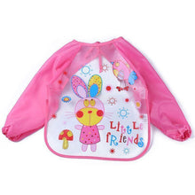Load image into Gallery viewer, Waterproof Long Sleeve Girl Bibs Kids Burp Cloth Feeding Bib with Pocket Bib For Kids
