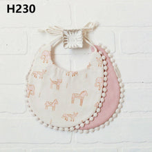 Load image into Gallery viewer, Handmade Luxury Floral Baby Bib Accessories Burp Cloths Newborn Baby Boy Girl Kids Cartoon Bibs 100% Cotton Linen Waterproof Saliva Bib For Kids
