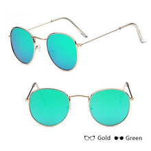 Load image into Gallery viewer, Leon Elegant Unisex Woman and Man Classic Round  Sunglasses Designer Glasses Lady Round Luxury Retro Sunglasses With Vintage Mirror Oculos De Sol Gafas
