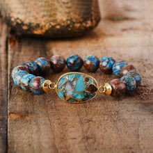Load image into Gallery viewer, Handamde Men and Woman Bracelet Stone Tibetan Beads Women Stretchy Bracelets Yoga  Elastic Charm Bracelets Luxury Jewelry
