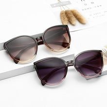Load image into Gallery viewer, Luxury Modern Elegant Lady  Sunglasses WIth  Cat Eye Women Eyewear  Plastic Frame Clear Lens With  UV400 Protection
