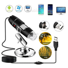 Load image into Gallery viewer, 1600X 8 LED Digital USB Handheld Microscope Mini Camera Endoscope Camcorder Magnifier Electronic Stereo Microscopio Micro Cam
