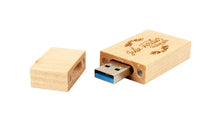 Load image into Gallery viewer, JASTER Wooden Block USB 3.0 Flash Drive Red Wood Pendrive 4GB 8GB 16GB 32GB 64GB 128GB Memory Stick U Disk Gift
