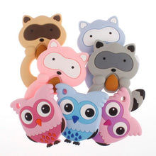 Load image into Gallery viewer, Unicorn Silicone Baby Teether Cartoon Animal BPA Free Rodents Teething  Shower Gifts Koala Penguin Owl Fox For Kids
