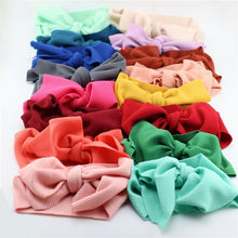 Load image into Gallery viewer, Adjustable Big Bow Headwrap  Top Knot Headbands Over Sized Bow Hair Turban for Newborn Girl
