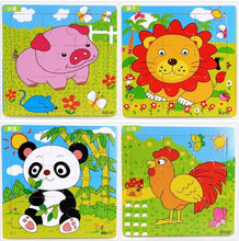 Load image into Gallery viewer, 1 Pcs Animal Wooden Puzzles For Children In Wooden 3D Mosaic Puzzles Kids Educational Toys Design  For Baby Birthday Gifts
