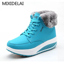 Load image into Gallery viewer, High Quality Waterproof Winter Women Boots Warm Plush Women&#39;s Snow Boots Outdoor Non-slip Sneakers Fur Platform Ankle Boots
