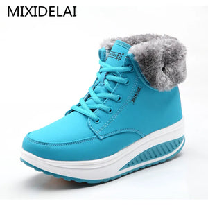 High Quality Waterproof Winter Women Boots Warm Plush Women's Snow Boots Outdoor Non-slip Sneakers Fur Platform Ankle Boots