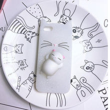 Load image into Gallery viewer, Cat Soft Silicone Mobile Phone Case Back Cover 3D Cute Bear Seal Phone Case For iPhone 6 6S 7 8 Plus X Case Cartoon Cat Ear Silicone Case For iPhone5S SE 8 Plus

