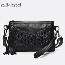 Load image into Gallery viewer, Fashion Tassel Women&#39;s Bags Luxury Fringed Handbags Genuine Leather Women Messenger Bag For Girls Crossbody Bag Females Clutches
