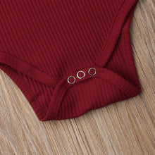 Load image into Gallery viewer, Newborn Infant Baby Girl Boy Ribbed Bodysuit  Ruffle  Long Sleeve One-Pieces Solid Jumpsuit Outfits For Girls
