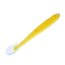 Load image into Gallery viewer, Baby Spoons Feeding Dishes Tableware For Children Flatware Cutlery Spoon Silicone Tools-for-patchwork Lot Soup Ladle

