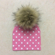 Load image into Gallery viewer, Luxury Modern Baby Hat Cotton Printing Hat With Pompon For Girls Autumn Winter Boys Caps Children Bonnet For Kids
