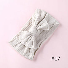 Load image into Gallery viewer, Modern Braid Nylon Bow Knot Solid Wide Nylon Headbands Turban Baby Girls Head Wrap For Girls
