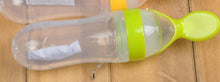 Load image into Gallery viewer, Safety Silicone Bottle For Infant Dids Deeding Bottles With Spoon Baby Food Supplement Bottle Cup For Kids

