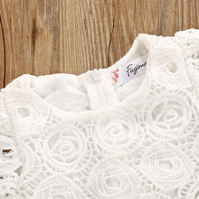 Load image into Gallery viewer, Handmade Classic Baby Girls Dress with Princess Floral Lace And Hollow Out Short Sleve Party Dress For Girls

