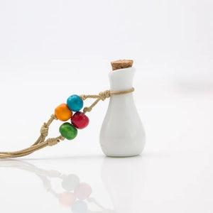 Cute perfume bottle necklace women's ceramic classic necklaces & Pendants DIY handmade necklace for women Gift #1199