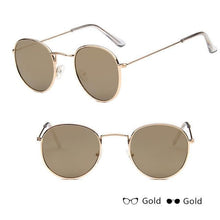 Load image into Gallery viewer, Leon Elegant Unisex Woman and Man Classic Round  Sunglasses Designer Glasses Lady Round Luxury Retro Sunglasses With Vintage Mirror Oculos De Sol Gafas

