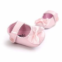 Load image into Gallery viewer, Red Princess Baby Girl Shoes Newborns Butterfly-knot PU Leather Shoes Infants Crib Soft Fashion Footwear Shoes
