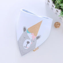 Load image into Gallery viewer, Cotton Cartoon Bandana Feeding Saliva Towel Waterproof Bibs For Baby Burp Accessory Adjustable Button Durable Baby Towels
