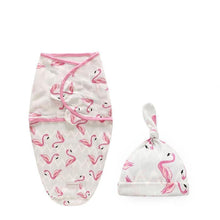 Load image into Gallery viewer, Baby Swaddle Blanket With Cap For Newborn Wrap Cotton Swaddling Bag Baby Envelope Sleep sack  Blanket .
