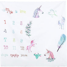 Load image into Gallery viewer, Cartoon Pattern  Baby Photo Props Background Blankets Play Mats Backdrop Cloth Calendar Photo Accessories Blanket For Baby
