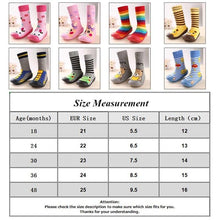 Load image into Gallery viewer, Newborn Baby Boys/Girls Socks With Anti-Slip Soft Rubber Soled Outdoor Foot Socks Animal Carton Floor Booties Socks For Kids
